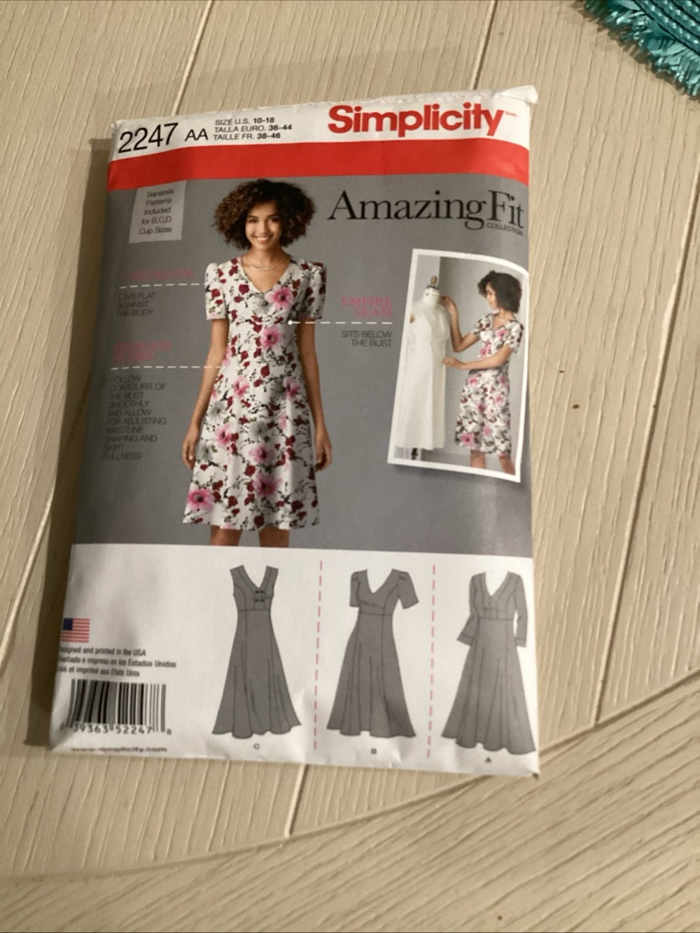 Simplicity #2247 dress pattern size 10-18.